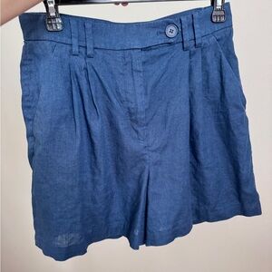 & Other Stories Linen Blend Blue Shorts in sz. 4